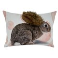 Saro Lifestyle SARO 9055.P1318BD 13 x 18 in. Oblong Down Filled Throw Pillow with Large Bunny Design 9055.P1318BD